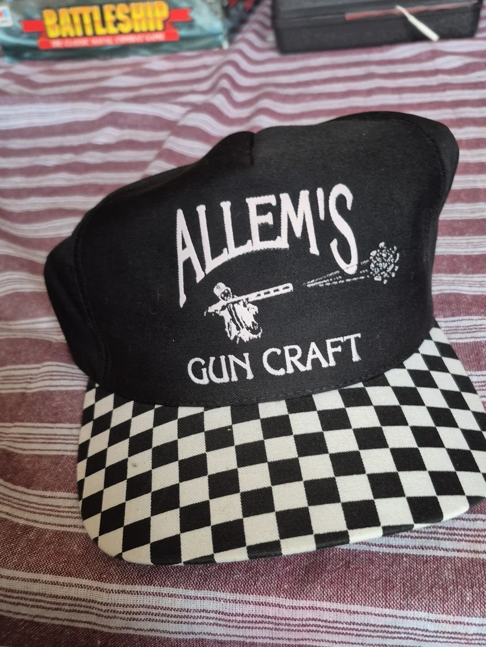 Allem's Gun Craft Black Checkerboard Baseball Cap